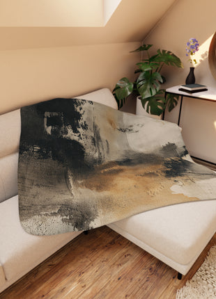 Studio Abstract Collection Sherpa Blanket