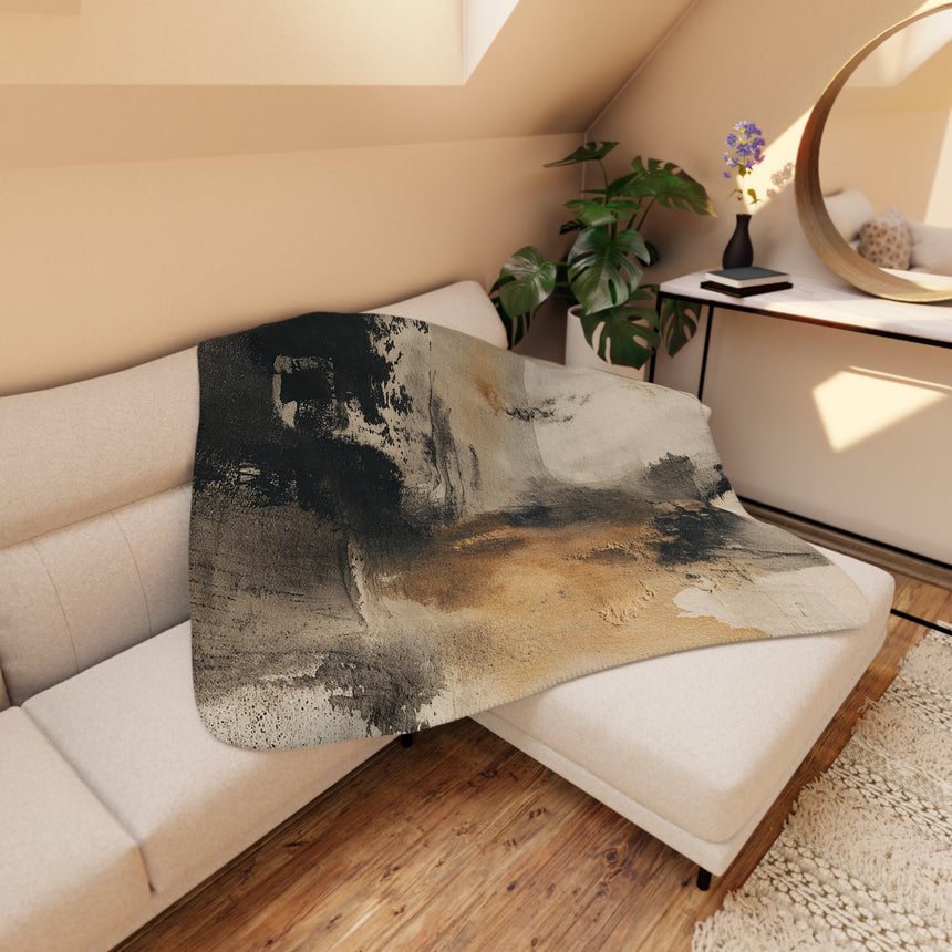 Studio Abstract Collection Sherpa Blanket
