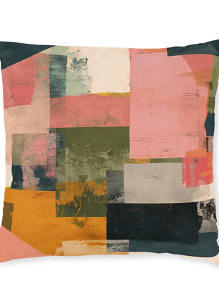 Studio Abstract Throw Pillow (pink back)