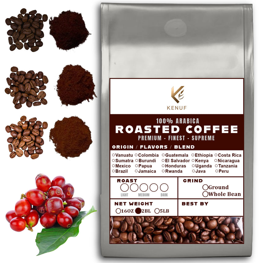 2LB (32 OZ) Specialty Whole Bean and Ground Coffee